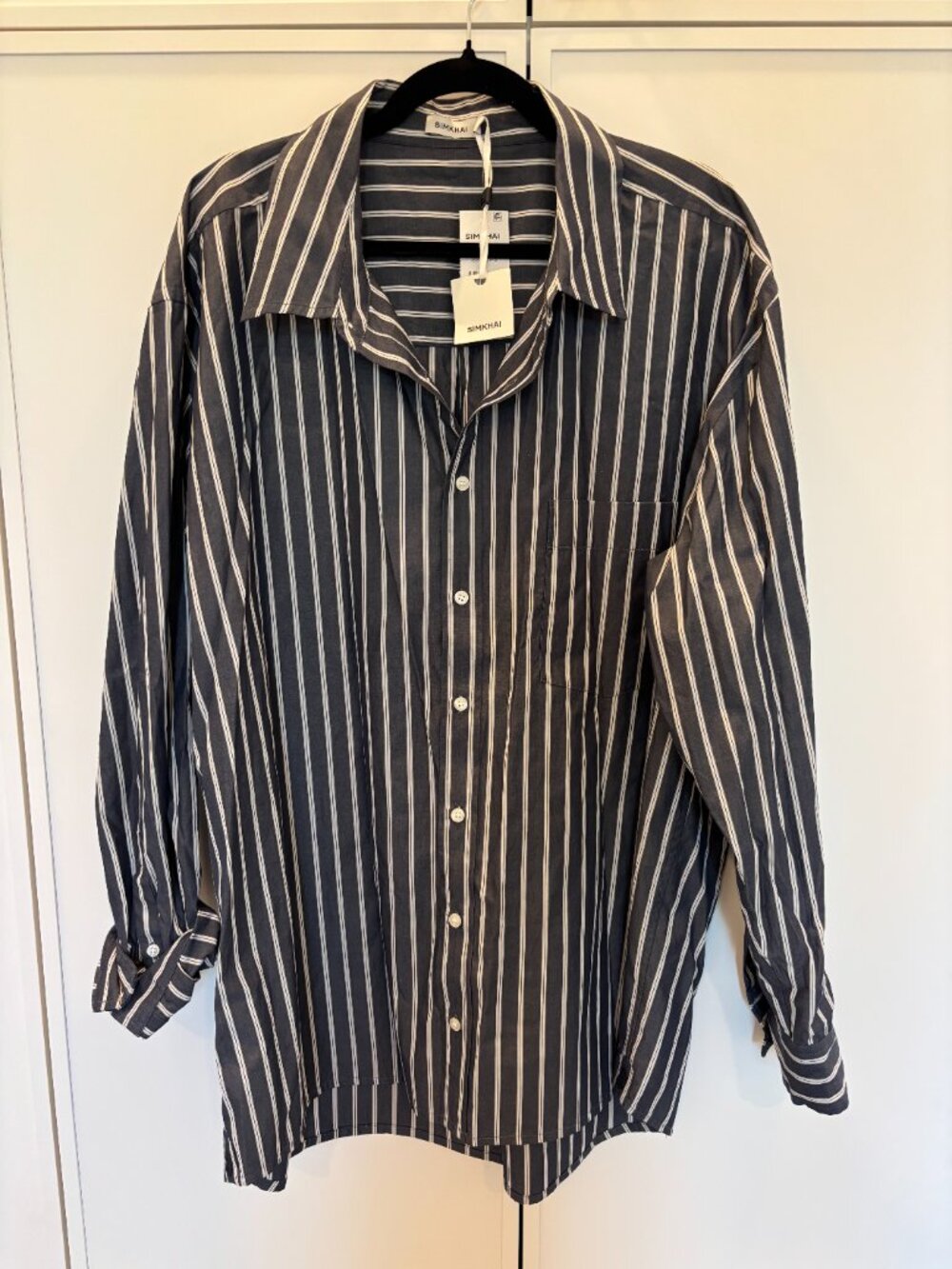 Simkhai stripe button down NWT